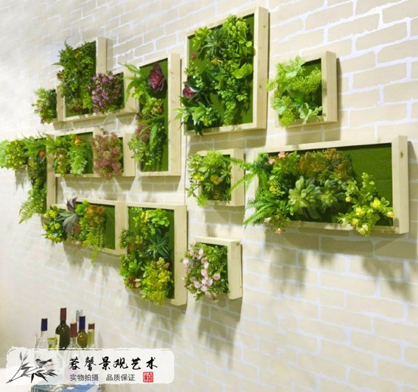 仿真多肉植物墻