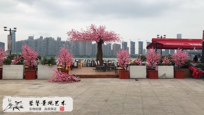 仿真桃花樹