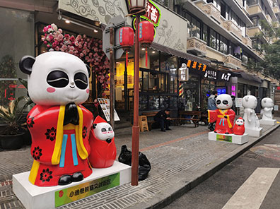熊貓玻璃鋼雕塑