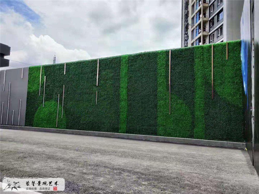 成都保利天悅室外抗老化不變色仿真植物墻 (2)