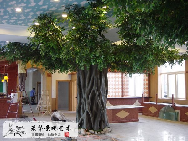 仿真包柱子榕樹