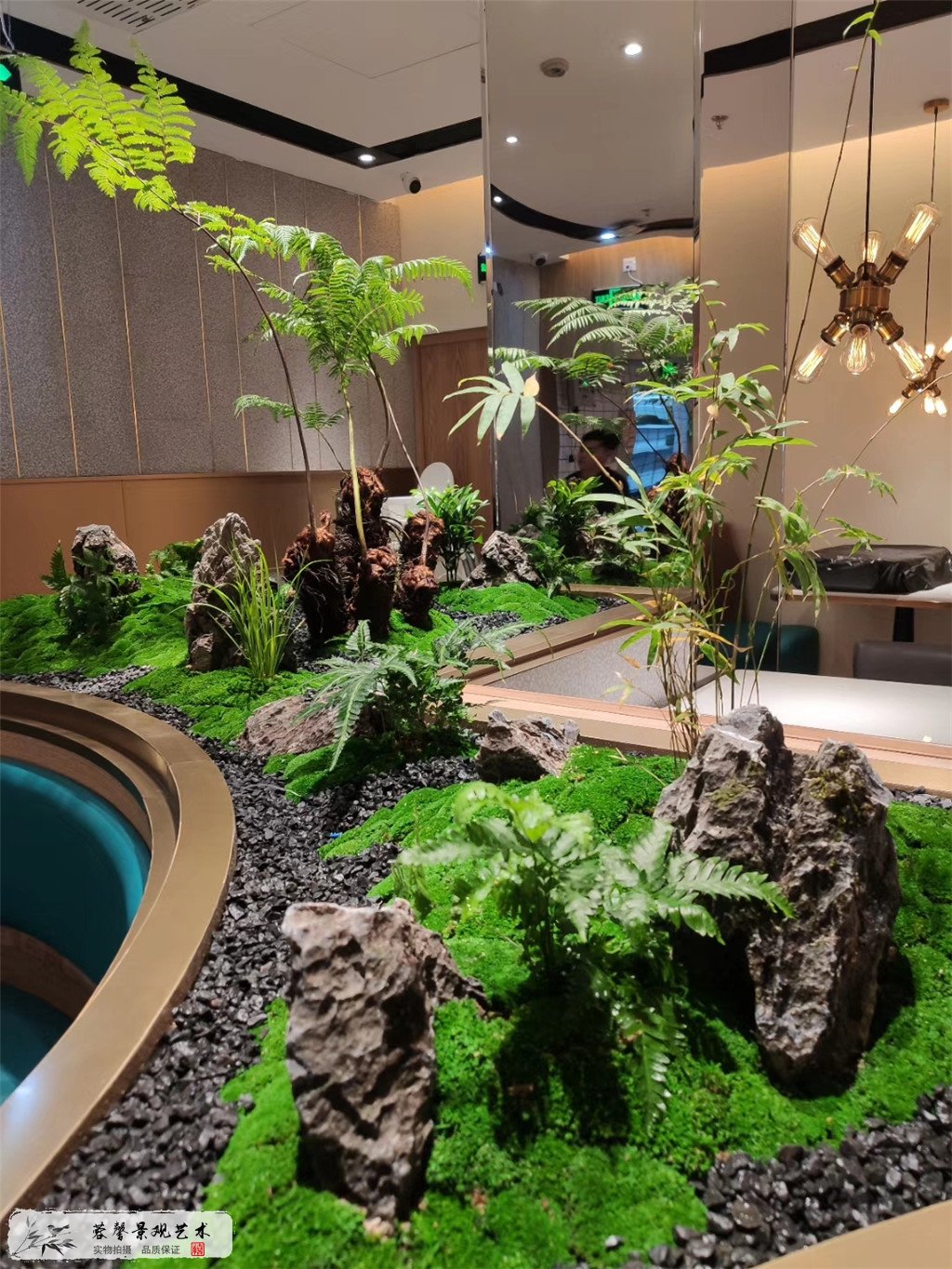 成都仿真植物餐廳裝飾案例，愉悅川菜 (5)