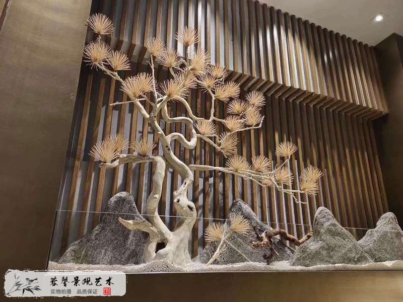 仿真迎客松塑石仿真景觀