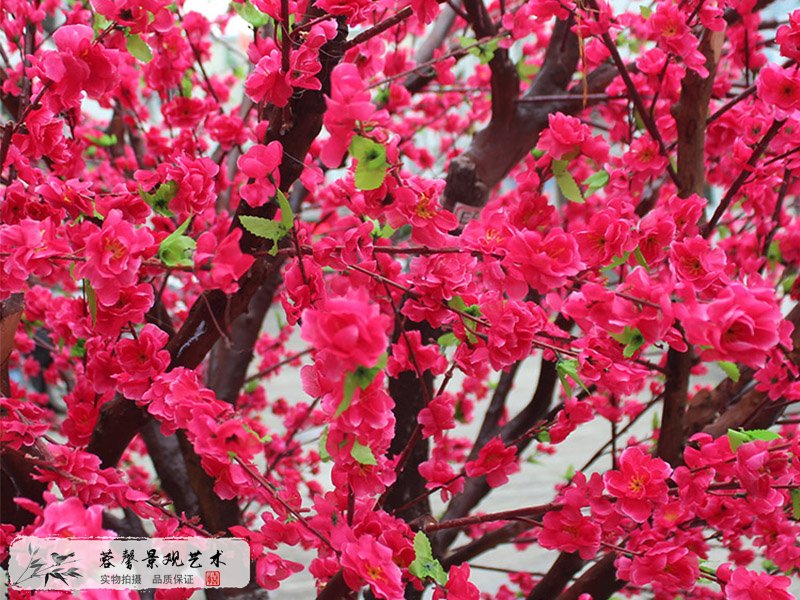 仿真桃花樹造景