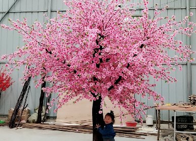 玻璃鋼仿真桃花樹