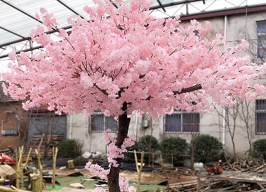 粉色仿真桃花樹