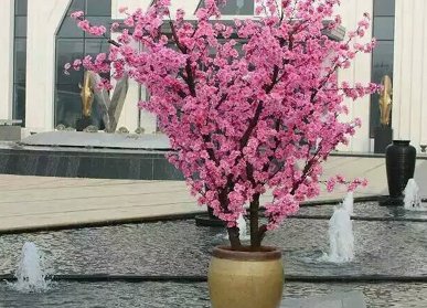 仿真桃花樹盆栽