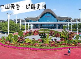 武漢站廣場仿真綠雕