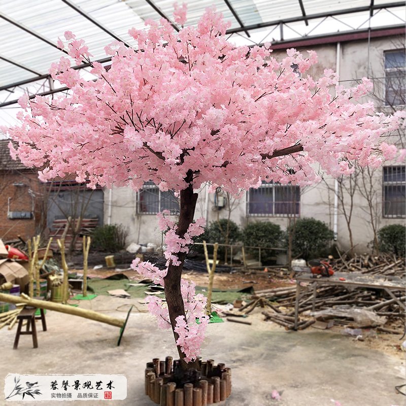粉色仿真桃花樹