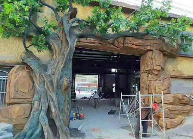 仿真樹大門制作
