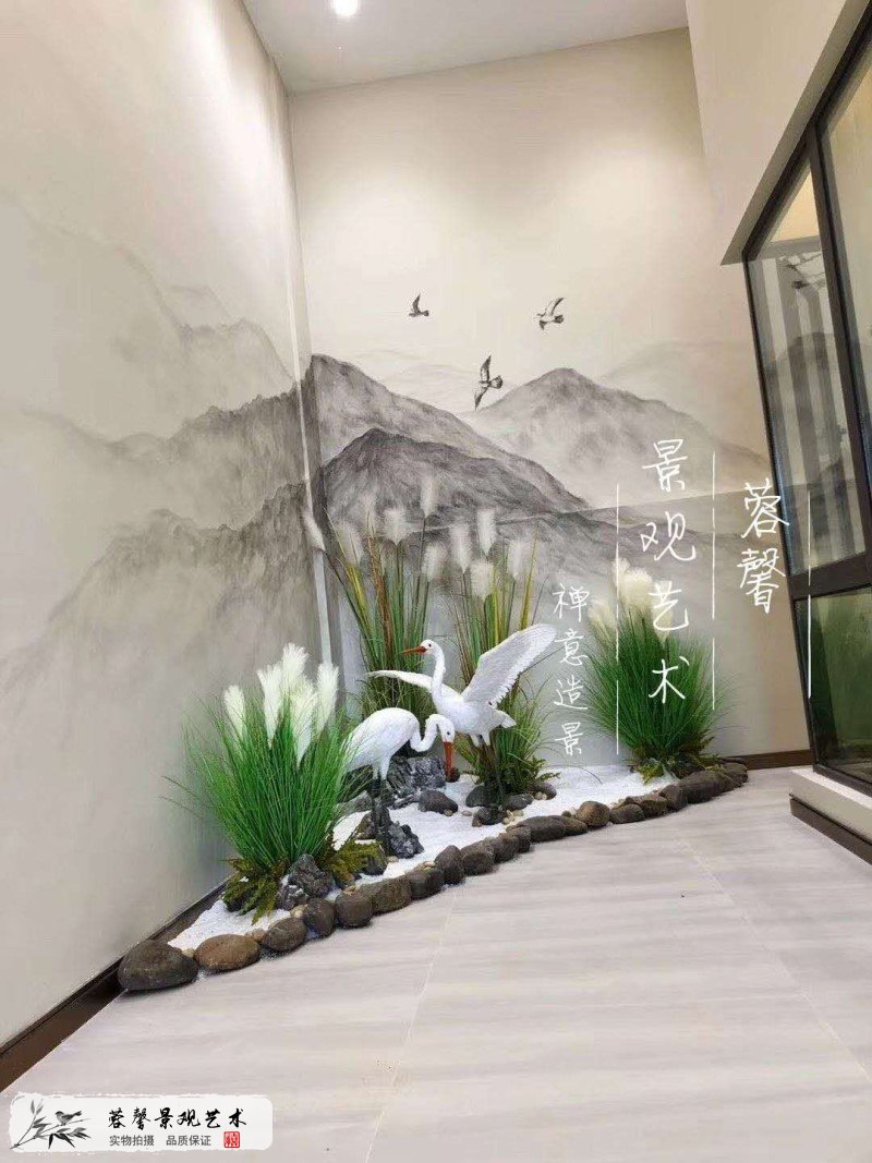 售樓部枯山水仿真植物景觀