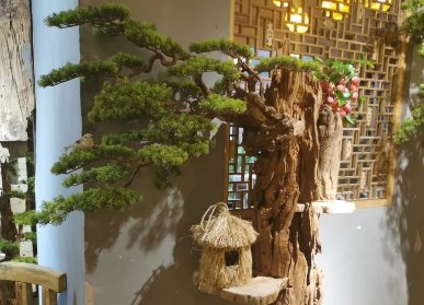 仿真迎客松獨(dú)立成景