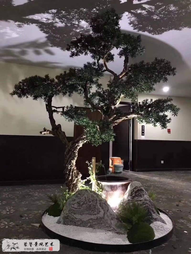 室內(nèi)仿真迎客松景觀