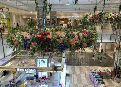 商場吊頂天花花藝軟裝