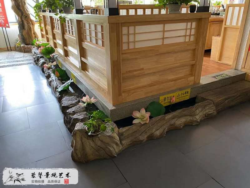 烤肉店仿真樹造景