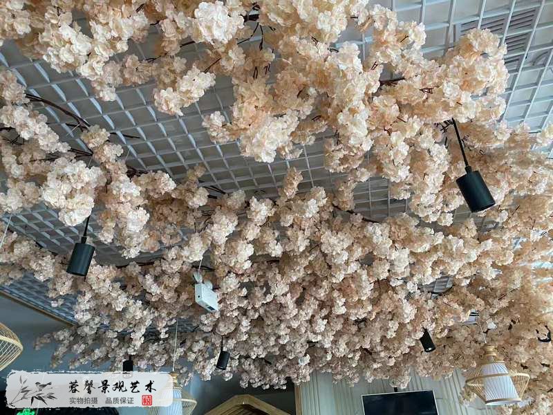 烤肉店仿真樹造景
