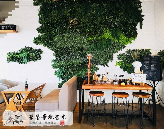 餐飲店仿真植物墻